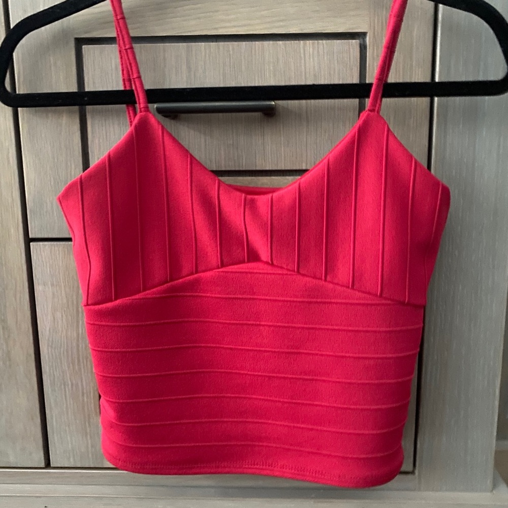 Red crop top